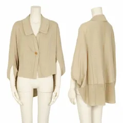 イッセイミヤケISSEY MIYAKE A-POC INSIDE メッシュ切替変形デザインニットカーディガン ベージュ2