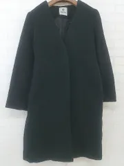 ■ ◎ nano&co ナノアンドコー nano universe 長袖 ノーカラーコート サイズ36 ブラック レディース P  【中古】 【1210030000577】