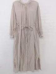 ◇ ◎ AMERICAN HOLIC アメリカン ホリック サイドスリット 長袖 ロング ワンピース サイズF ベージュ系 レディース P  【中古】 【1210040000819】