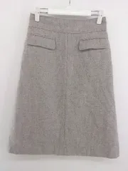 ◇ NATURAL BEAUTY BASIC 膝下丈 ナロー スカート サイズM ライトベージュ系 グレー系 マルチ レディース P  【中古】 【1210040000642】