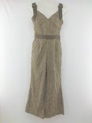 ◇ FREE'S MART フリーズマート チェック ノースリブ オールインワン サイズF ベージュ ブラック ブラウン レディース P  【中古】 【1210030007477】