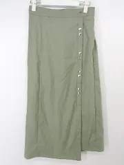 ◇ PAGEBOY ページボーイ ALICIA ウエストゴム ロング タイト ナロー スカート サイズM グリーン レディース P  【中古】 【1210030007002】
