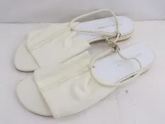 ◇ Odette e Odile UNITED ARROWS ストラップ フラット サンダル サイズ 24 1/2 アイボリー レディース P  【中古】 【1210030004742】