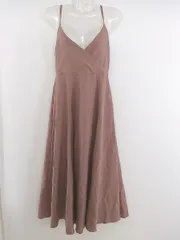 ◇ natural couture カシュクール 膝下丈 キャミソールワンピース サイズF テラコッタ系 レディース P  【中古】 【1210040004589】のサムネイル