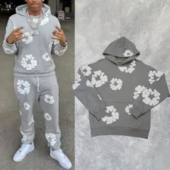 並行輸入品 Denim Tears デニムティアーズ フーディー フードパーカー プルオーバー フードリバーシブル 花柄 メンズ レディース ユニセックス