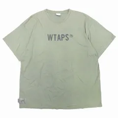 23SS ダブルタップス WTAPS SNEAK SIGN ロゴプリント Tシャツ カットソー トップス 半袖 クルーネック コットン 4 カーキ モスグリーン メンズ/