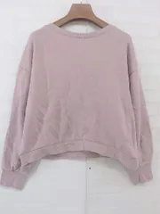 ◇ B:MING by BEAMS ビーミング by ビームス コットン100% 長袖 スウェット トレーナー サイズone ピンク レディース P  【中古】 【1210050006894】