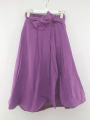 ◇ ◎ NOLLEY'S ノーリーズ タック 膝下丈 フレア スカート サイズ36 パープル系 レディース P  【中古】 【1210060001636】