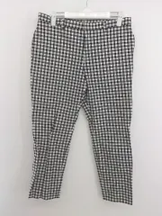 ◇ BEAUTY & YOUTH ビューティアンドユース UNITED ARROWS チェック パンツ サイズL ブラック ホワイト レディース P  【中古】 【1210060007331】