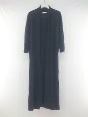 ◇ SHIPS any シップス エニィ リネン混 ニット 長袖 ガウンカーディガン サイズF ネイビー レディース P  【中古】 【1210070002128】