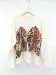 ◇ PAGEBOY ページボーイ ALICIA デザイン 長袖 Tシャツ カットソー サイズF ホワイト系 ベージュ マルチ レディース P  【中古】 【1210070001992】