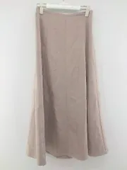 ◇ Andemiu アンデミュウ バックウエストゴム サテン調 ロング フレア スカート サイズF ピンク系 レディース P  【中古】 【1210070003026】