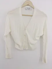 ◇ ◎ BEAMS LIGHTS ビームス ライツ 長袖 ニット カーディガン サイズ38 オフホワイト レディース P  【1210110001456】