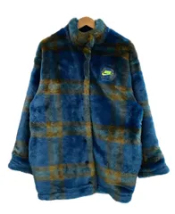 ナイキ NIKE W NSW FX FUR AOP JKT NSW COURT ボアジャケット フリースジャケット 青 DD4542-476 ジャケット マルチカラー Lサイズ 101LT-277