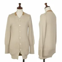 ワイズY's ネックデザインニットカーディガン ベージュ3