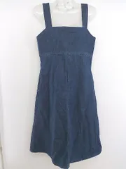 ◇ ROPE PICNIC ロペピクニック デニム バックジップ 膝下丈 ワンピース サイズ38 ブルー系 レディース P  【中古】 【1210120004041】