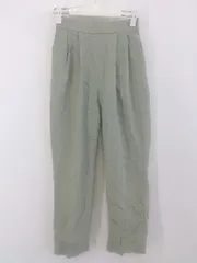 ◇ Mila Owen ミラ オーウェン センタープレス テーパード パンツ サイズ0 グリーン レディース P  【1210140009286】