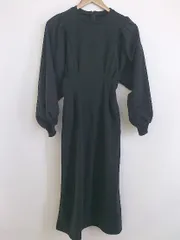◇ ViS ビス 切替 長袖 ロング ワンピース サイズF ブラック レディース P  【1210140008814】