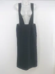 ◇ a.v.v アー ヴェ ヴェ 裾スリット ノースリーブ ロング ジャンバースカート サイズM ブラック レディース P  【中古】 【1210170002011】