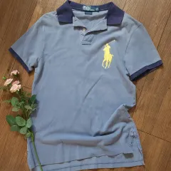 90年代 ポロ ラルフローレン スティッチ デザインテープ ビックポニー KARA Tシャツ ポロシャツ M