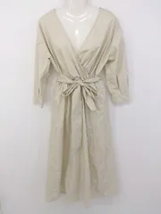 ◇ ◎ apart by lowrys ストライプ 長袖 膝下丈 ワンピース サイズF アイボリー イエロー ネイビー レディース P  【中古】 【1210190004002】