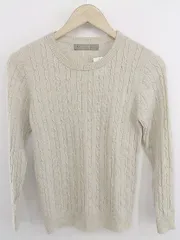 ◇ A day in the life UNITED ARROWS ケーブル 長袖 ニットセーター アイボリー レディース P  【中古】 【1210200000628】