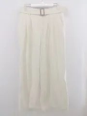 ◇ ◎ BEAMS HEART ビームスハート ベルト付 コーデュロイ ワイド パンツ サイズ0 オフホワイト レディース P  【1210210038192】