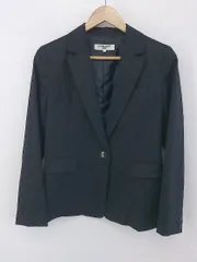 ◇ NATURAL BEAUTY BASIC ストライプ 長袖 ジャケット サイズL ネイビー レディース P  【中古】 【1210210037706】