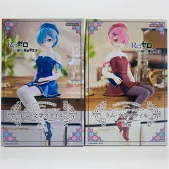 【飾磨店】 中古 レム・ラム・文学スタイル-ぬーどるストッパーフィギュア「Re:ゼロから始める異世界生活」