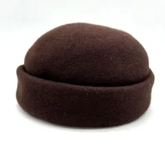 【良品】OVERRIDE ウール ハット ブラウン 日本製 シンプル デザイン　260104005