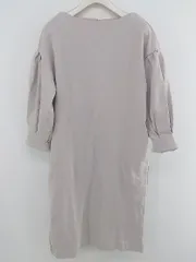◇ ROPE PICNIC ロペピクニック 長袖 膝丈 ノーカラー ワンピース サイズ38 パープル系 レディース P  【中古】 【1210240009483】