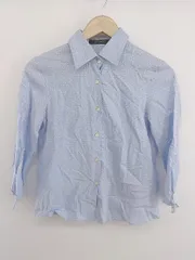 ◇ ◎ MACPHEE マカフィー 総柄 コットン100% 長袖 シャツ ブラウス ブルー レディース P  【中古】 【1210240005850】