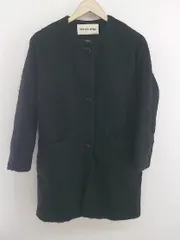 ◇ liflattie ships リフラティ シップス 起毛 長袖 ノーカラー ロング コート ブラック レディース P  【中古】 【1210260000552】のサムネイル