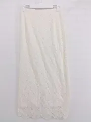 ◇ ROPE PICNIC ロペピクニック レース ロング タイト ナロー スカート サイズ38 ホワイト系 レディース P  【中古】 【1210260002945】