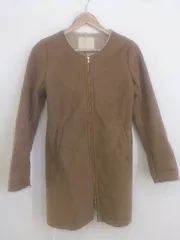 ◇ URBAN RESEARCH Sonny Label ジップアップ ノーカラー 長袖 ムートン コート サイズ 36 ブラウン レディース P  【中古】 【1210260002457】