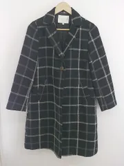◇ AMERICAN HOLIC アメリカン ホリック 総柄 長袖 チェスター コート サイズM ブラック オフホワイト レディース P  【中古】 【1210260001726】のサムネイル