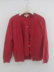 ◇ SOUP スープ ニット カーディガン アンサンブル サイズ9 レッド レディース P  【中古】 【1210260004550】