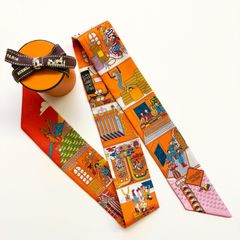 希少 極美品 可愛い エルメス ツイリー パリジャンの犬 モノクロ