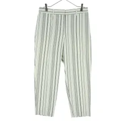 美品 PLST プラステ ストライプ柄 スラックスパンツ XL ホワイト系 レディース 古着