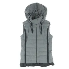 美品 PLST プラステ ノースリーブ ダウンベスト 2 グレー レディース 古着