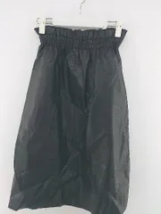◇ select MOCA セレクトモカ ウエストゴム 合成皮革 膝下丈 ナロー スカート サイズF ブラック レディース P  【中古】 【1210280028789】