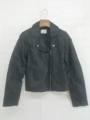 ◇ OLIVE des OLIVE フェイクレザー 長袖 ダブル ライダースジャケット ブラック レディース P  【中古】 【1210270010411】
