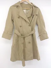 ◇ ◎ Mila Owen ミラ オーウェン ベルト付 リネン100% 長袖 トレンチ コート サイズ0 ベージュ レディース P  【中古】 【1210280031918】