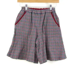 ファミリア ショートパンツ ボトムス キュロット 千鳥格子柄 キッズ 女の子用 150サイズ 赤×緑×ブルー Familiar 【中古】