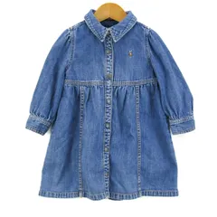 ラルフローレン シャツワンピース トップス 長袖 デニム ベビー 女の子用 90サイズ ブルー RALPH LAUREN 【中古】