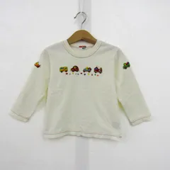 ミキハウス 長袖Ｔシャツ トップス 車 刺繍 日本製 キッズ 男の子用 100サイズ ホワイト MIKIHOUSE 【中古】