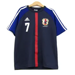 アディダス 半袖Ｔシャツ トップス サッカー 日本代表 ユニフォーム キッズ 男の子用 140サイズ 紺×青×白 adidas 【中古】