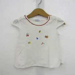 ファミリア 半袖Ｔシャツ トップス フレンチスリーブ ファミちゃん ベビー 女の子用 80サイズ ホワイト Familiar 【中古】