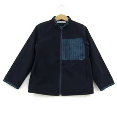 ファミリア ブルゾン ジャケット アウター チェック柄 キッズ 男の子用 120サイズ ネイビー Familiar 【中古】