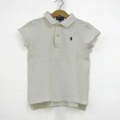 ラルフローレン ポロシャツ トップス 半袖 コットンストレッチ キッズ 女の子用 130サイズ ホワイト RALPH LAUREN 【中古】